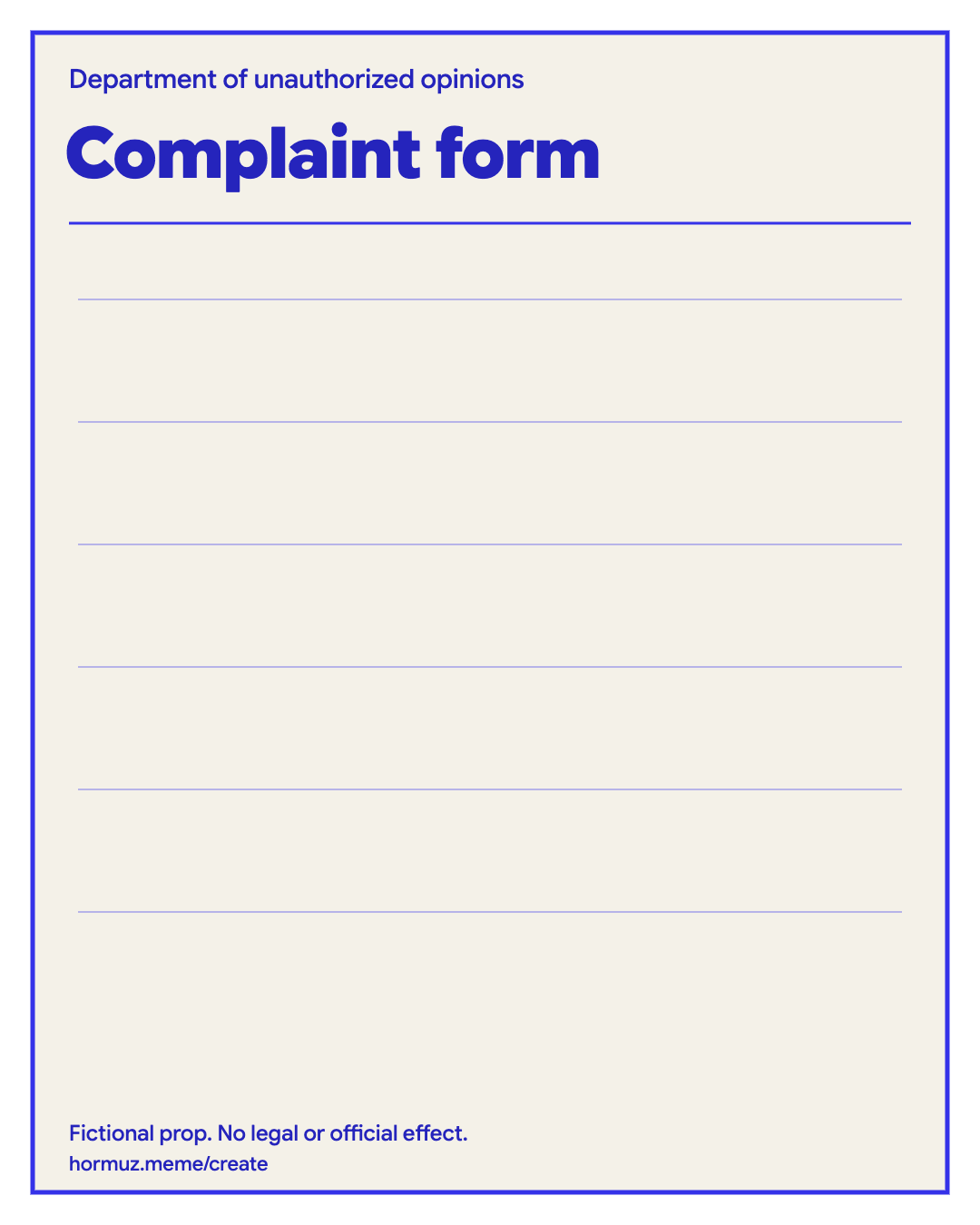 Form — Miff creator asset