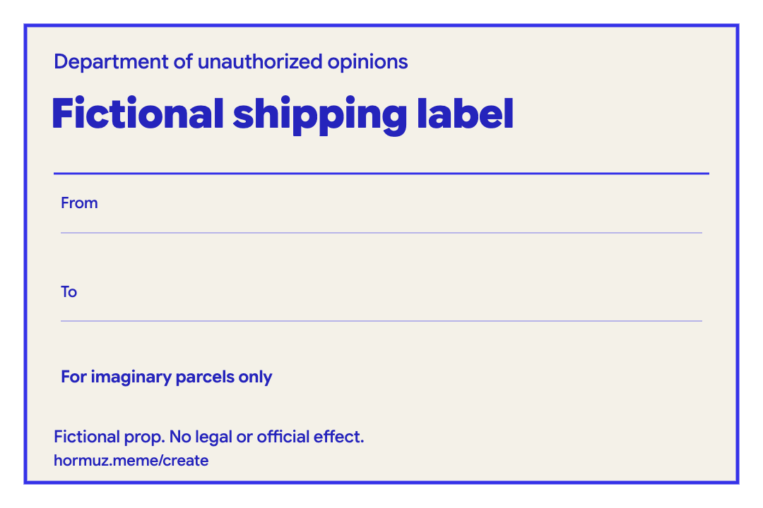 Shipping label — Miff creator asset